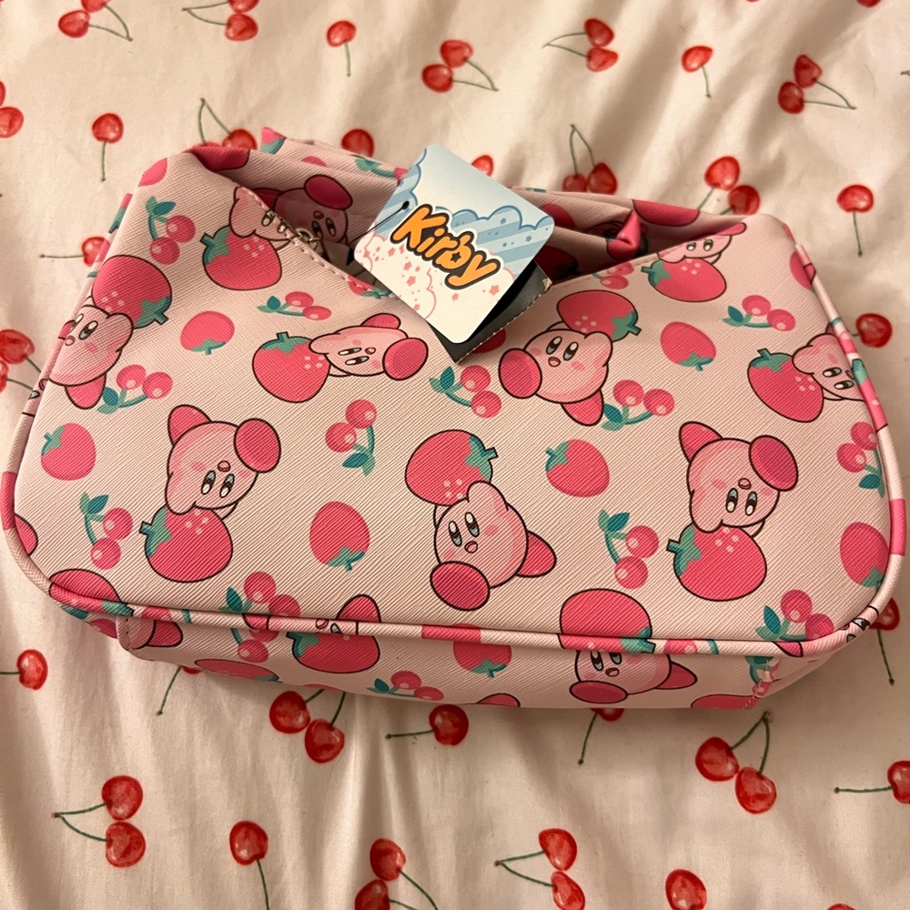 Pink Kirby Cherry and Strawberry Shoulder Bag